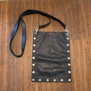 ⚒ JESSE & CO Handmade Black Leather Crossbody Mini Tote Bag